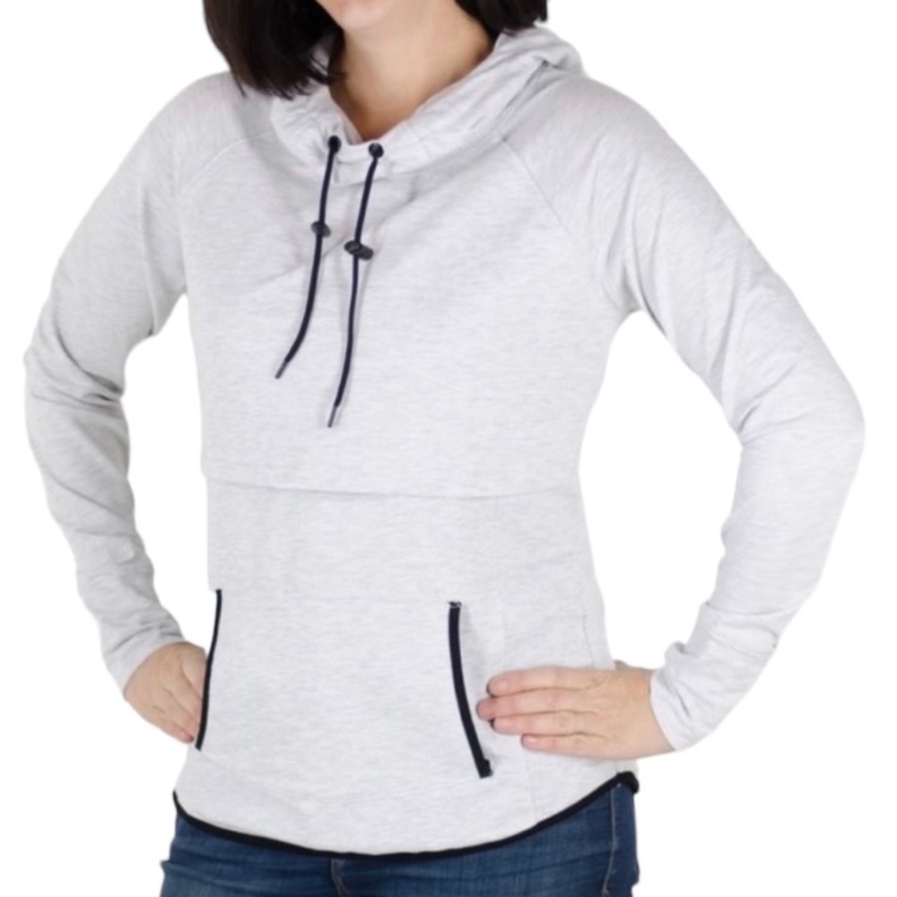 Latched Mama Nursing Lightweight Hooded Sweatshirt M